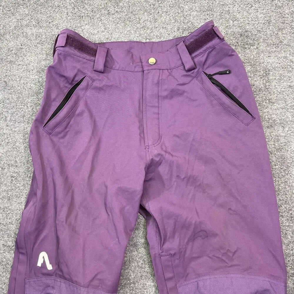Flylow Snow Pants Womens Medium Purple Waterproof Ski Snowboard Zip Pockets - Picture 3 of 16